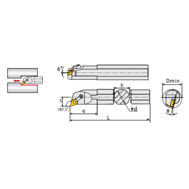  medida herramienta MDQNR/L 107