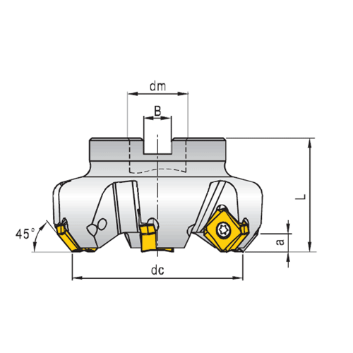 HM45 Portaherramientas para fresa