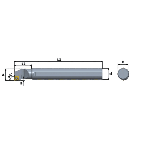 S25R-SCLCR/L 95º Portaherramientas para mandrinar